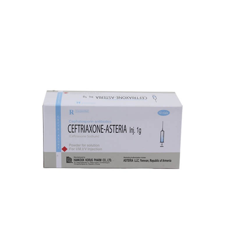 Antibiotic drugs, 1g of powder injection solution «Ceftriaxone-Asteria»., Հայաստան