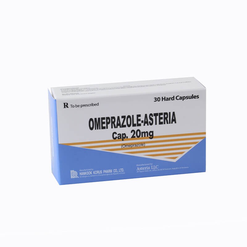 Medicines of the gastrointestinal system, Capsules «Omeprazole Asteria» 20mg, Կորեա