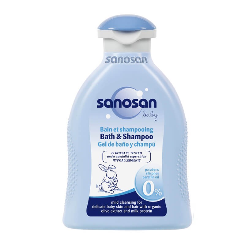 Shampoo / Bath gel, Shampoo / shower gel for children «Sanosan» 200 ml, Գերմանիա