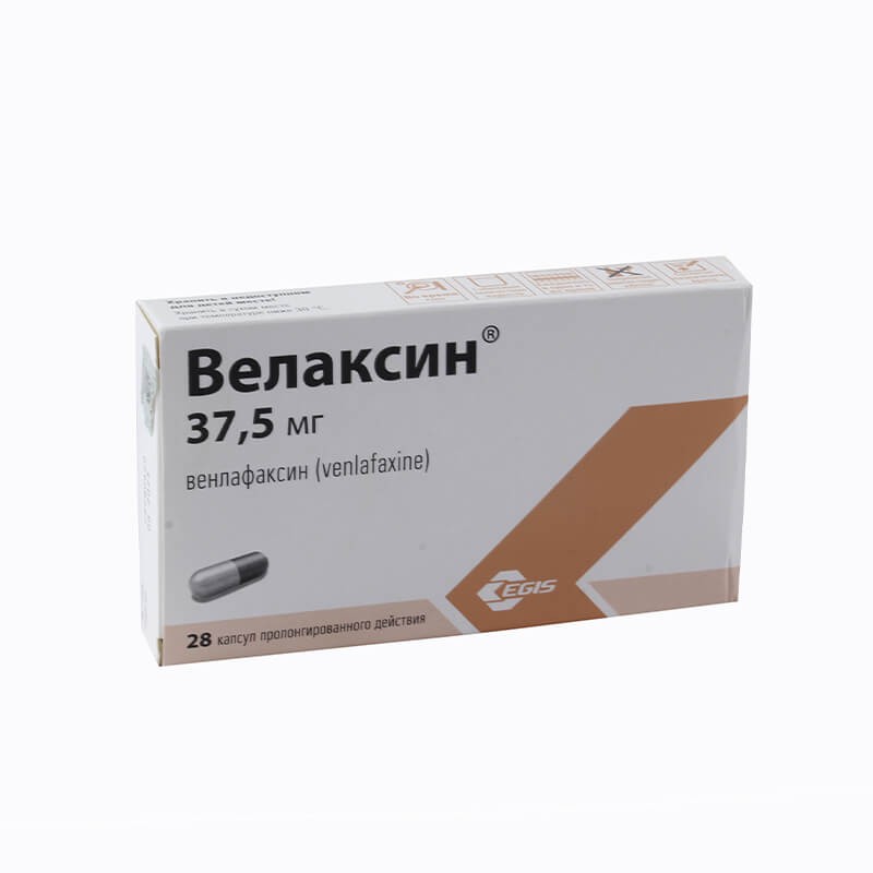 Drugs affecting the CNS, Tablets «Velaxin» 37.5 mg, Վենգրիա