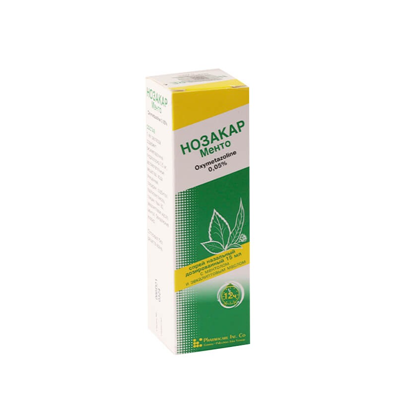 Nose throat ea, Nasal spray «Nozakar Mento» 0.05% 15ml, Գերմանիա