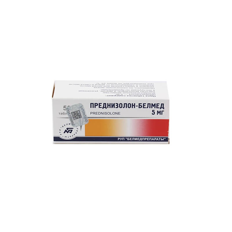 Corticosteroid drugs, Tablets «Prednisolone-Belmed» 5 mg, Բելառուս