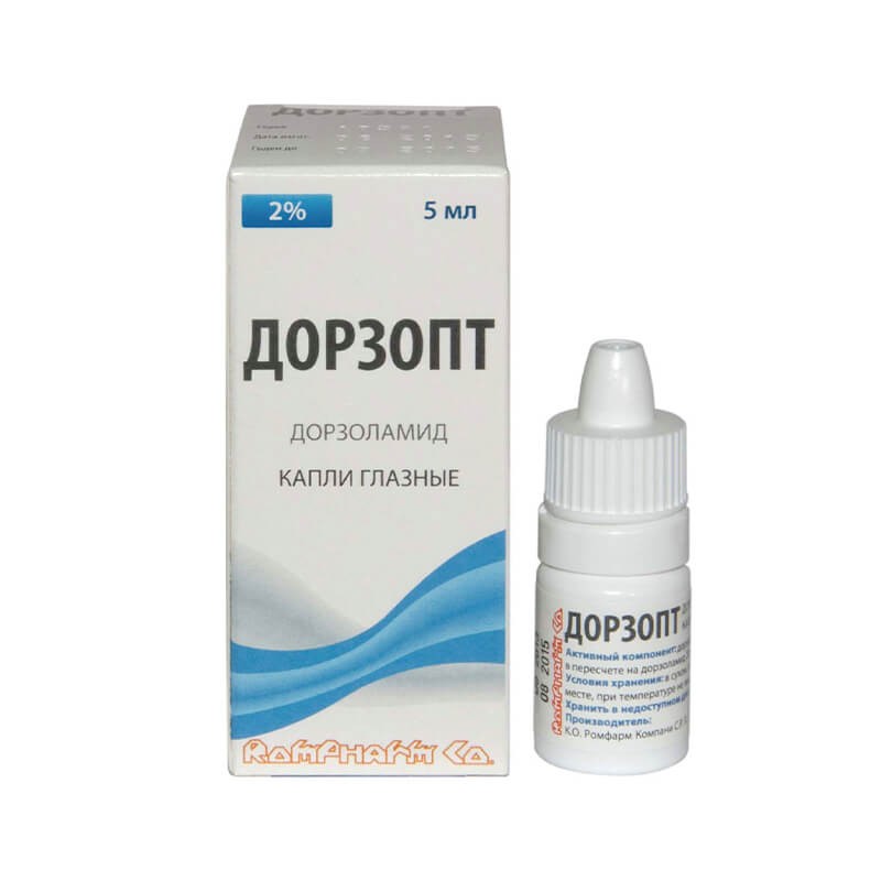 Eye drops, Eye drops «Dorzopt» 5 ml, Ռումինիա