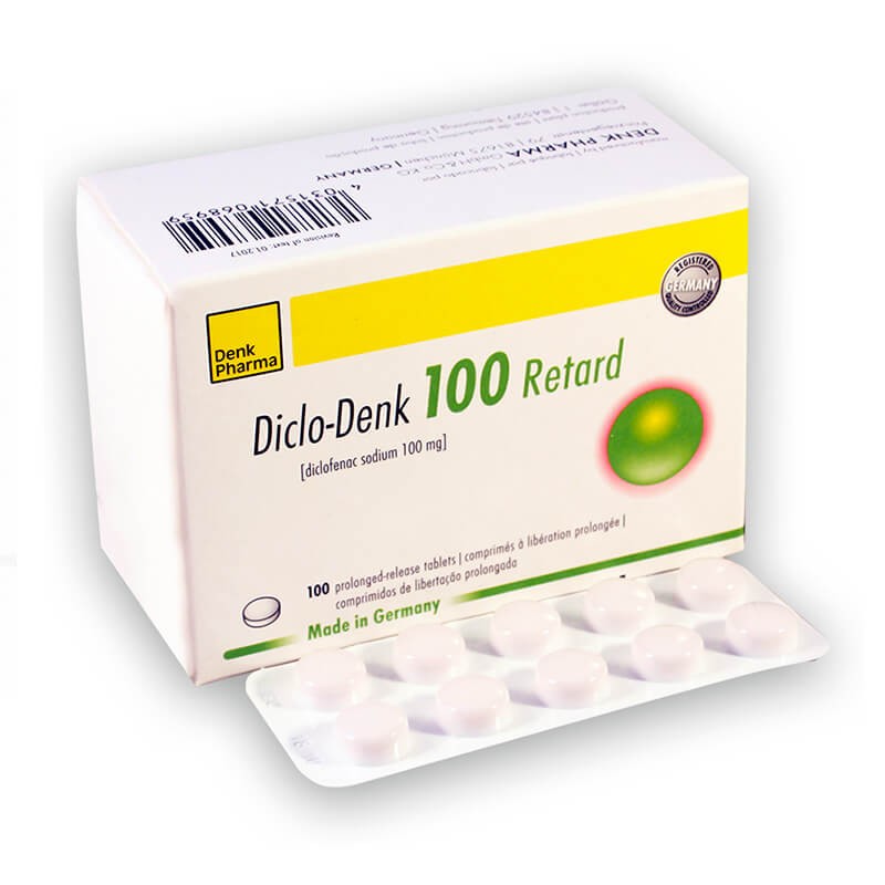 Anti-inflammatory pain relievers, Tablets «Diclo-Denk» 100 mg, Գերմանիա