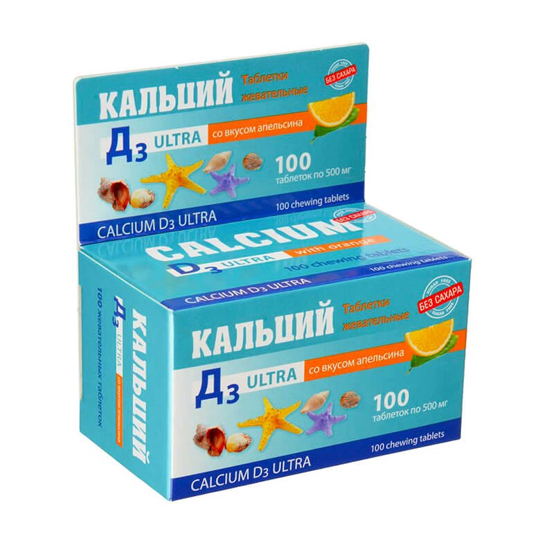 Vitamins and minerals, Vitamin complex «Calcium» D3 500 mg, Ռուսաստան