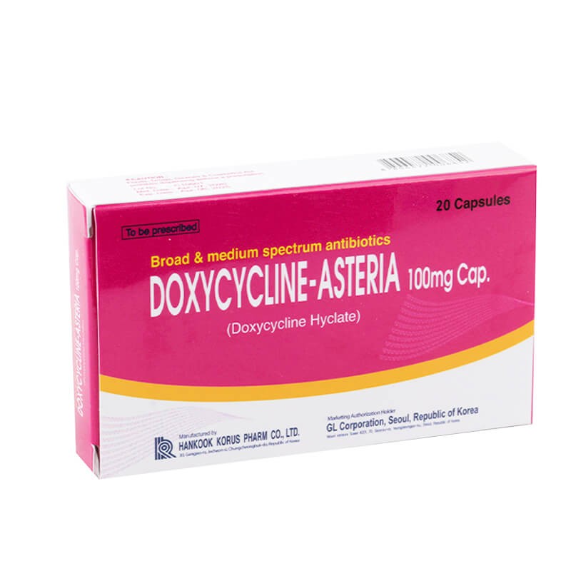 Antibiotic drugs, Դեղապատիճներ «Doxycycline-Asteria» 100մգ, Կորեա