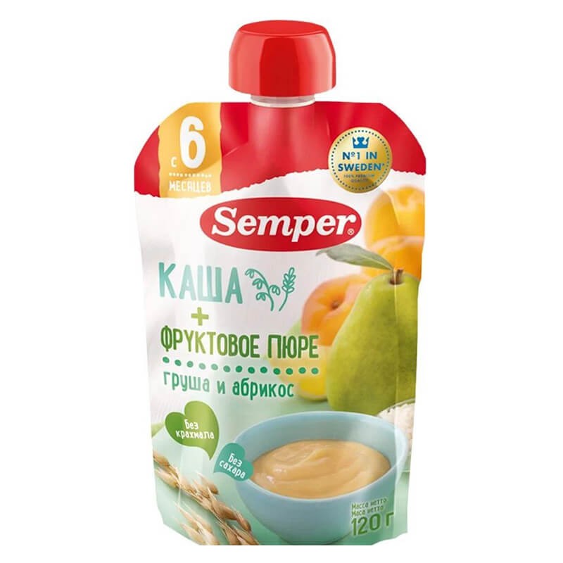 Purees, Fruit puree «Semper» 120g, Իսպանիա