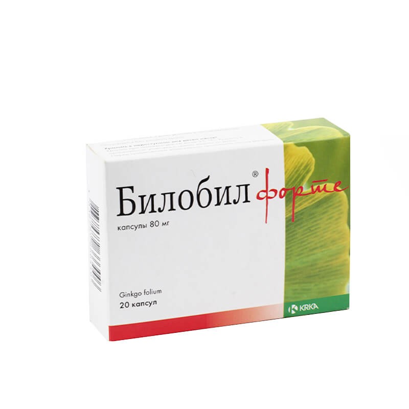 Cerebrovascular drugs, Tablets «Bilobil» 80 mg, Սլովենիա