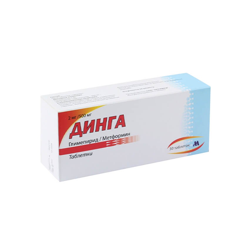 Antidiabetic drugs, Pils «Dinga» 500 mg, Հայաստան