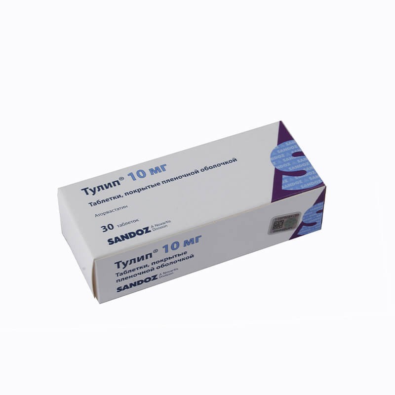 Anticholesterol drugs, Pils «Tulip» 10 mg, Սլովենիա