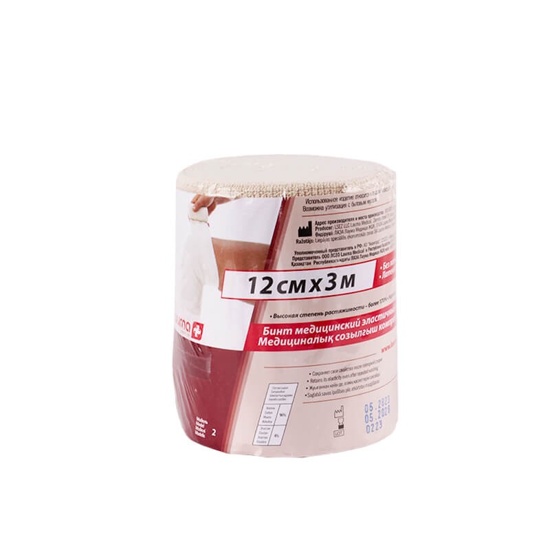 Bandages, Medical elastic bandage «Lauma» 12sm x 3m, Ռուսաստան