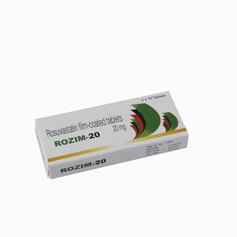 Anticholesterol drugs, Pils «Rozim» 20 mg, Հնդկաստան