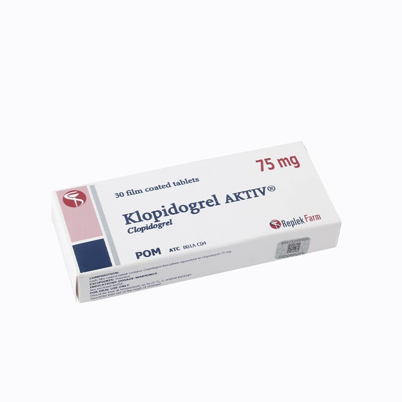 Anticoagulant drugs, Pils «Klopidogrel Aktiv» 75 mg, Մակեդոնիա