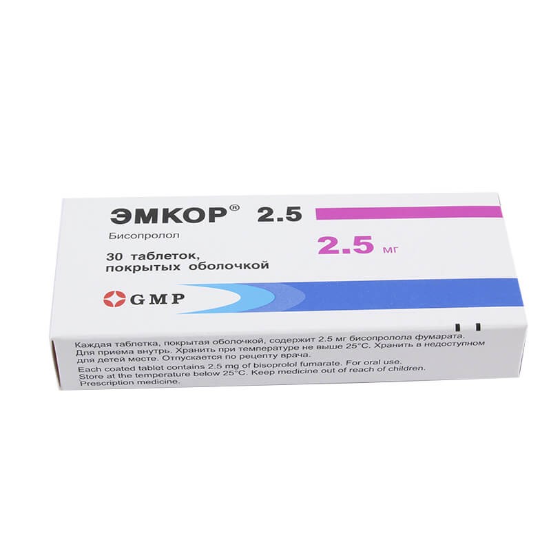 Medicines of the cardiovascular system, Tablets «Emcor» 2.5 mg, Վրաստան