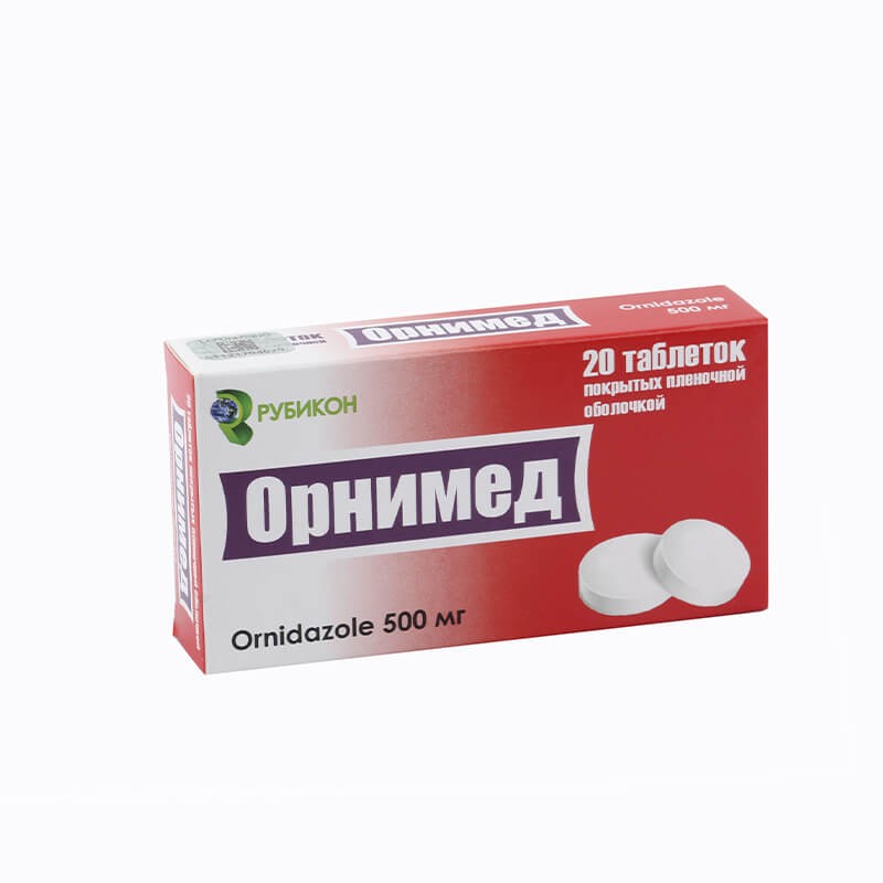 Antimicrobial drugs, Tablets "Ornimed» 500 mg, Բելառուս