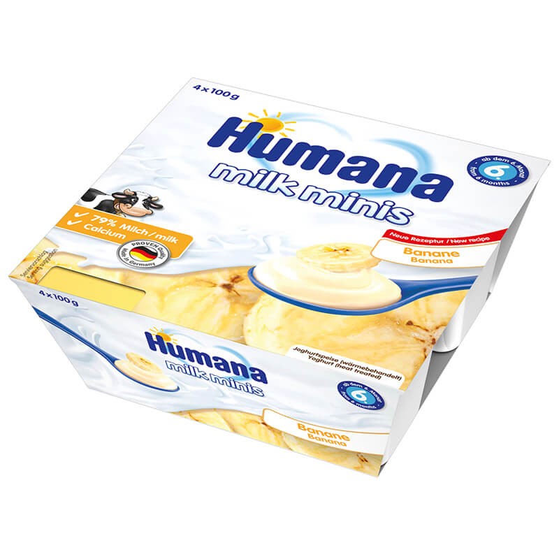 Purees, Pudding «Humana»   4 x 100g, Գերմանիա