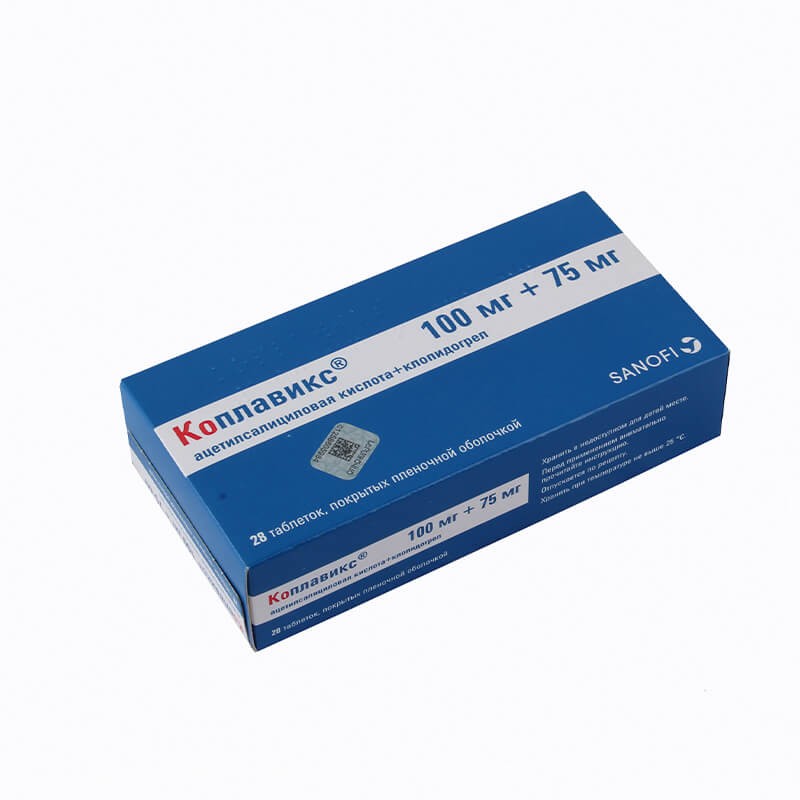 Anticoagulant drugs, Pils «Coplavix» 75/100mg, Ֆրանսիա