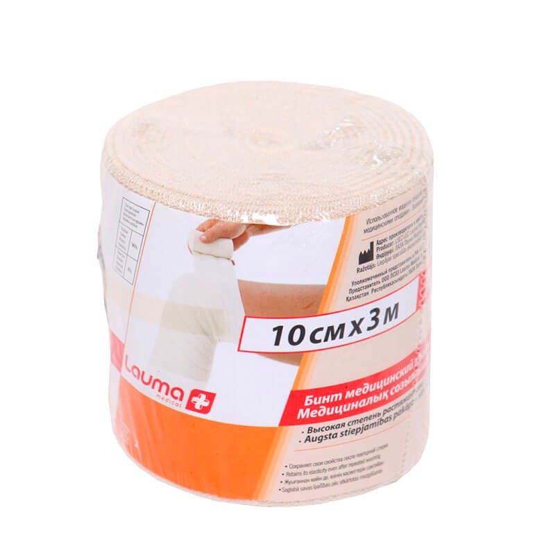 Bandages, Medical elastic bandage «Lauma» 10sm x 3m, Ռուսաստան