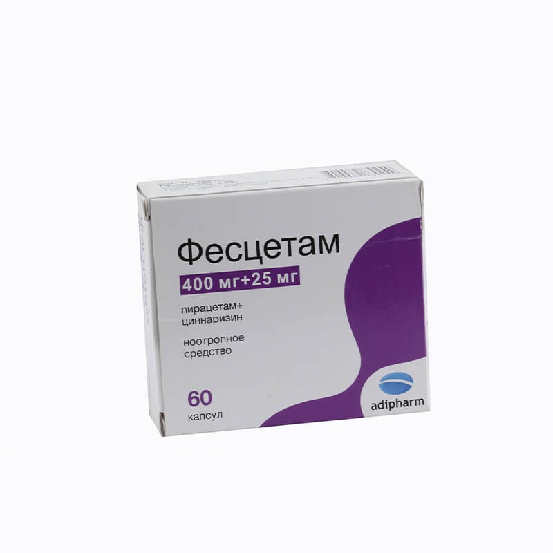 Cerebrovascular drugs, Capsules «Fescetam» 400 mg, Բուլղարիա