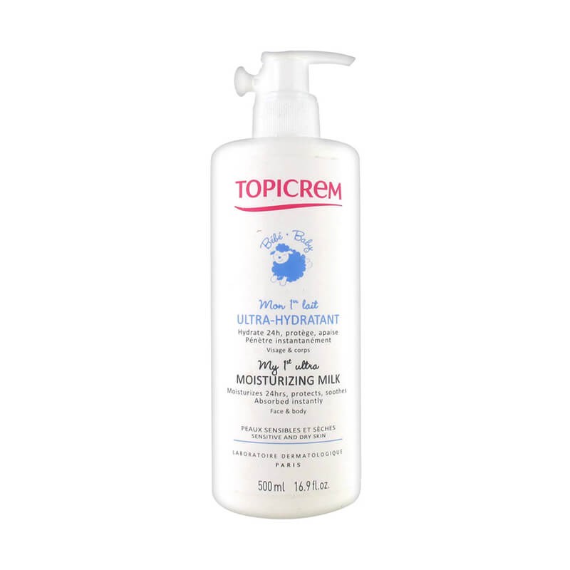 Body and hair care, Face and body lotion «Topicrem» 500 ml, Ֆրանսիա