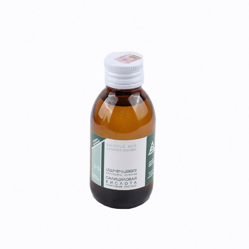 Medicines of local effect, Salicylic acid alcohol / 100ml / 3%, Հայաստան