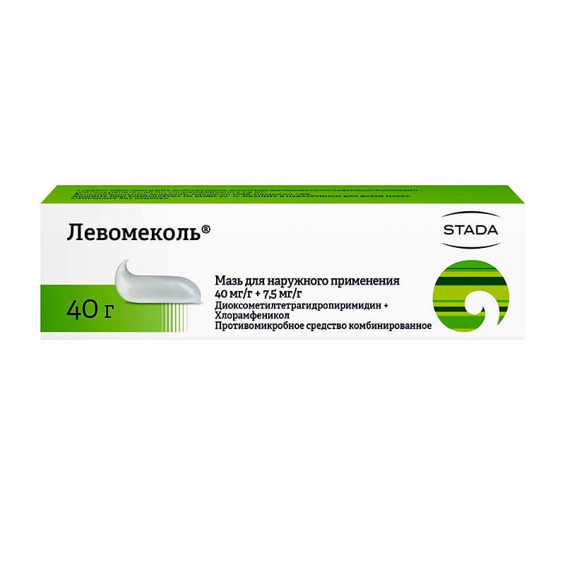 Medicines of local effect, Ointment «Levomekol» 40g, Ռուսաստան