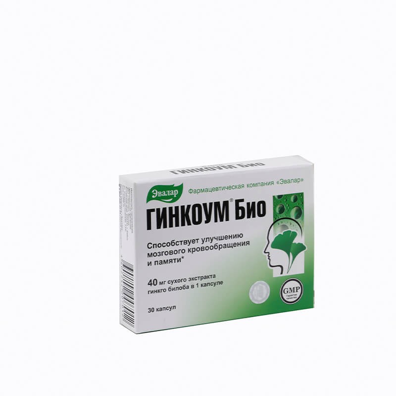 Cerebrovascular drugs, Capsules «Гинкоум» 40 mg, Ռուսաստան