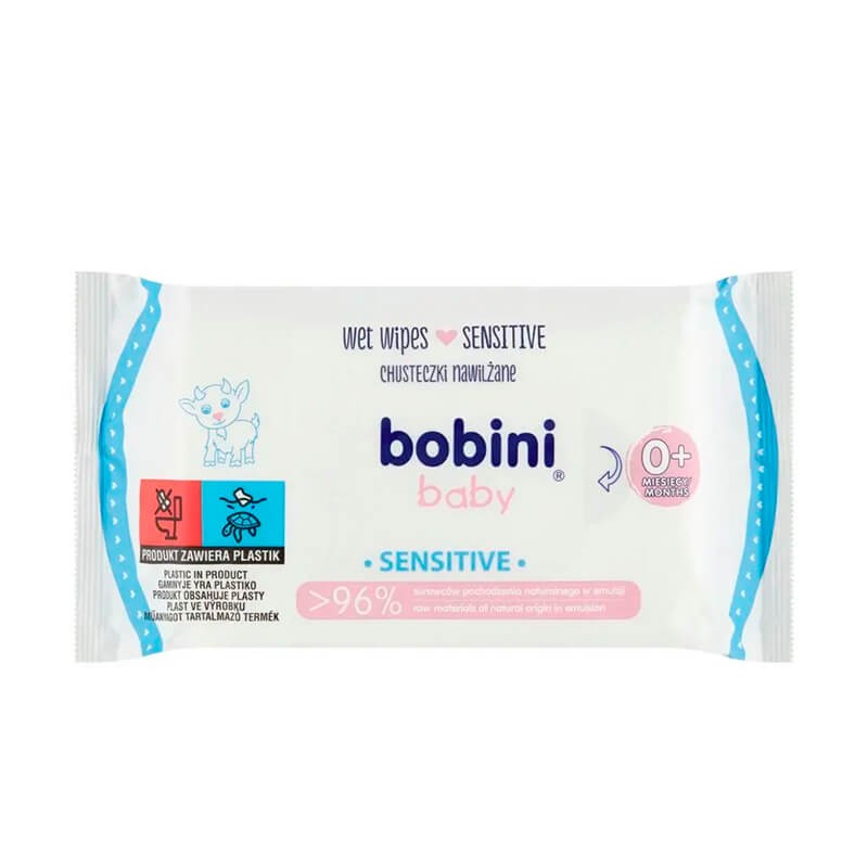 Wet wipe, Wet wipes "Bobini" Sensitive / 60 pcs, Լեհաստան