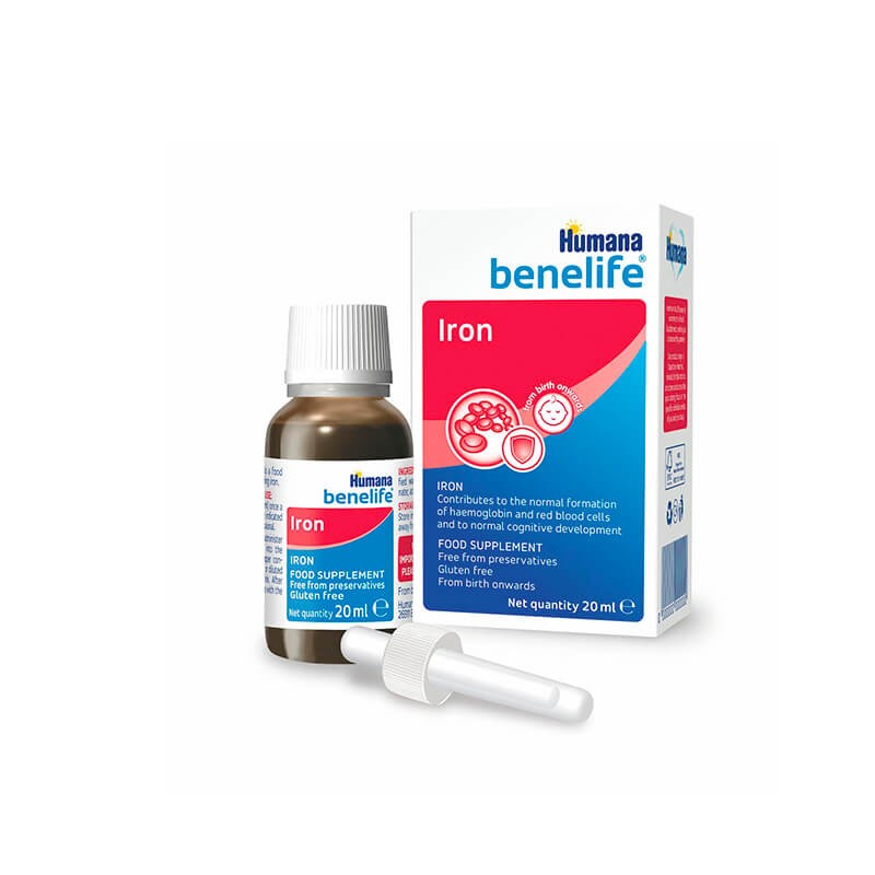 Vitamins and minerals, Humana Benelife Iron drops 20ml, Իտալիա