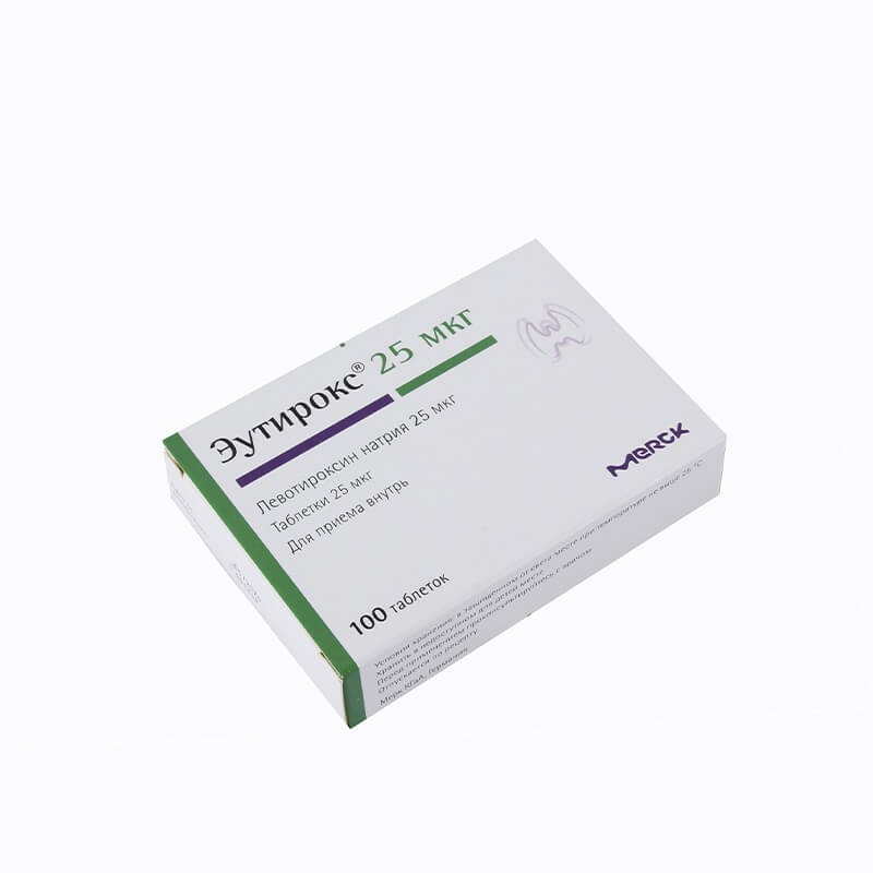 Medicines of the endocrine system, Pills «Eutiroks» 25mcg, Գերմանիա