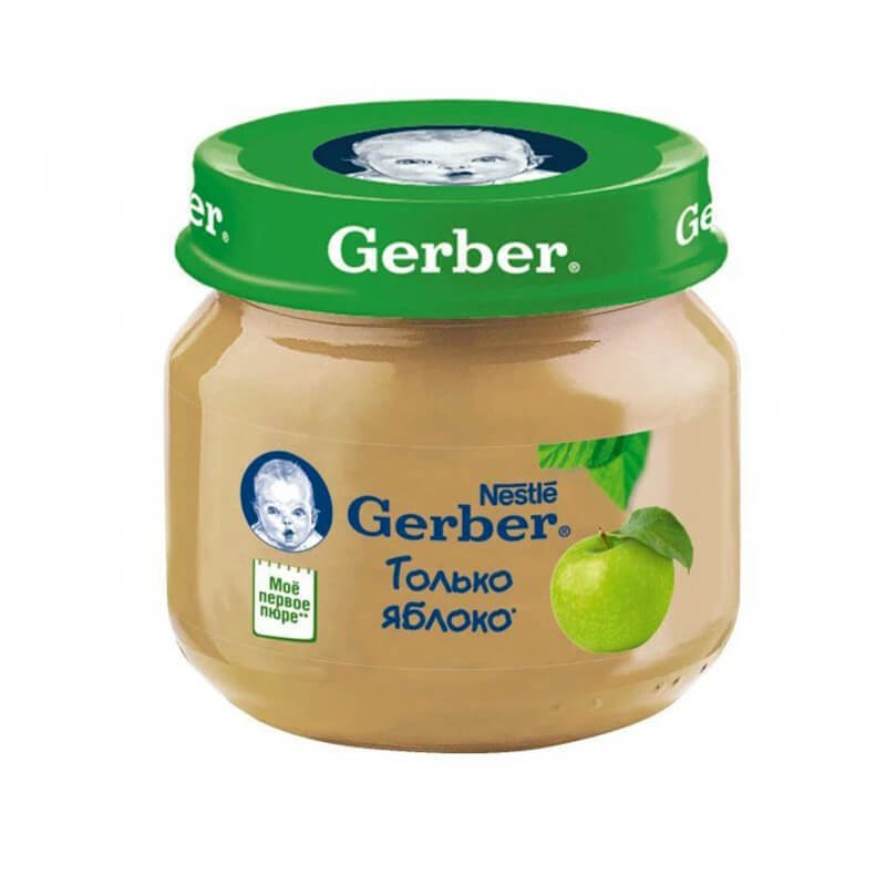 Purees, Fruity puree «Gerber» 80g, Ռուսաստան