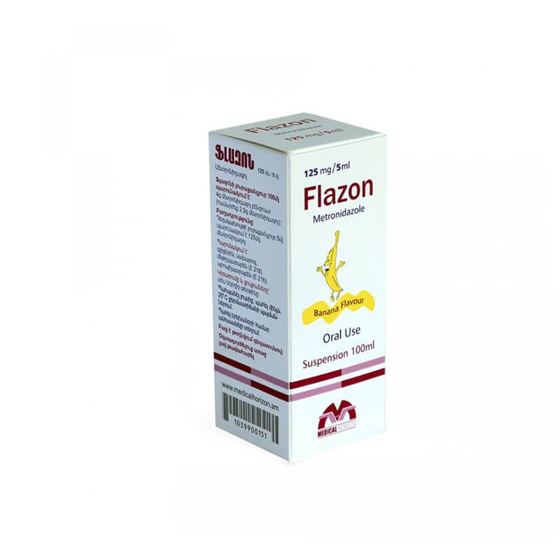 Antimicrobial drugs, Suspension «Flazon» 100ml, Հայաստան