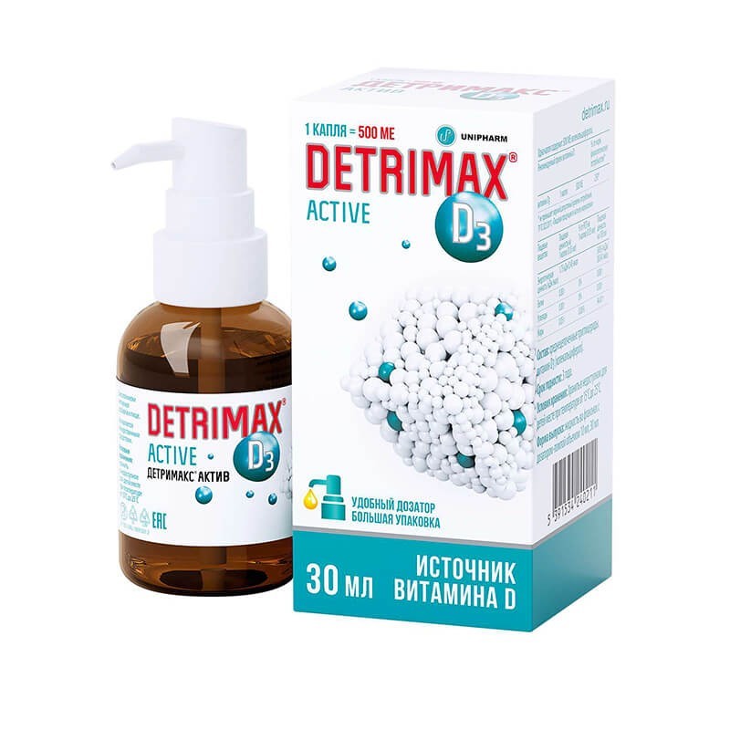 Anti-inflammatory pain relievers, Drops «Detramax» active 30 ml, Ռուսաստան