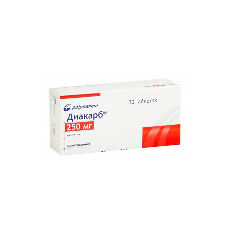 Միզամուղ դեղամիջոցներ, Դեղահաբեր «Диакарб» 250մգ, Լեհաստան