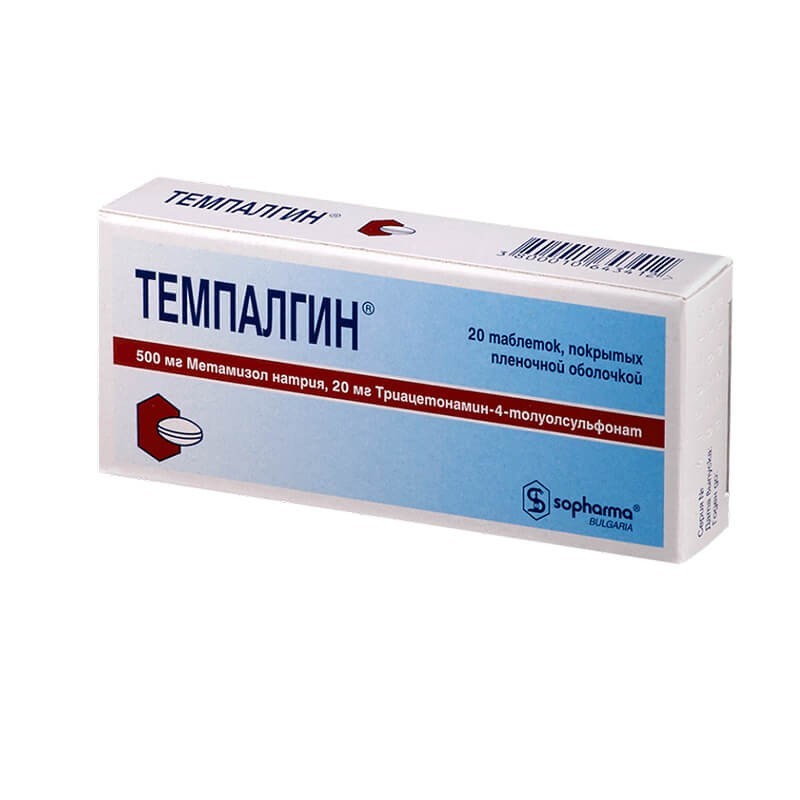 Anti-inflammatory pain relievers, Tablets «Темпалгин» 500 mg, Բուլղարիա