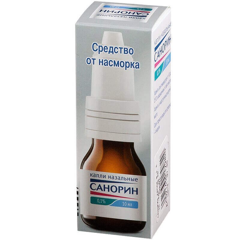 Nose throat ea, Nose drops «Sanorin» 0.1% 10ml, Ռուսաստան