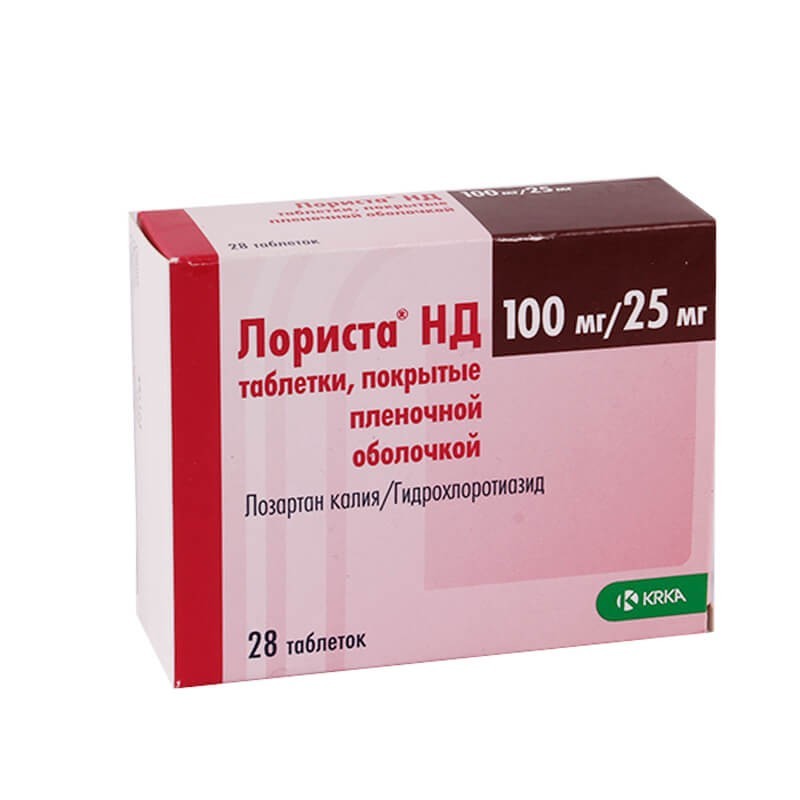 Medicines of the cardiovascular system, Pills «Lorista» ND 100mg/25mg, Սլովենիա