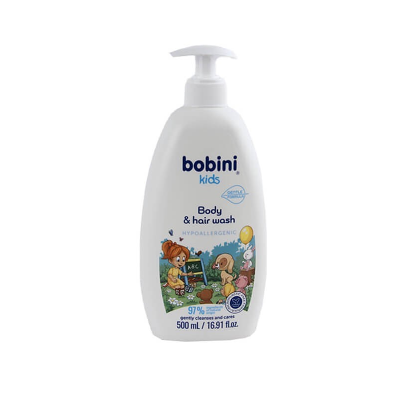 Shampoo / Bath gel, Hypoallergenic shampoo/shower gel «Bobini» 500 ml, Լեհաստան