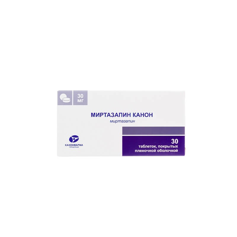 Drugs affecting the CNS, Mirtazapine Canon tablets 30mg x 30, Ռուսաստան