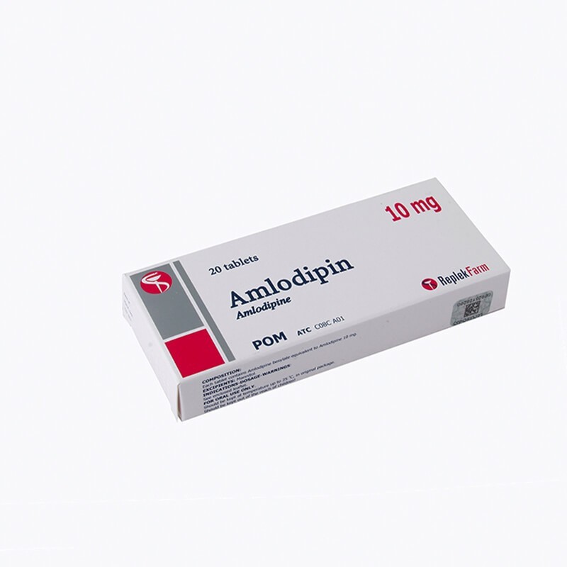 Medicines of the cardiovascular system, Pills «Amlodipin» 10mg, Մակեդոնիա