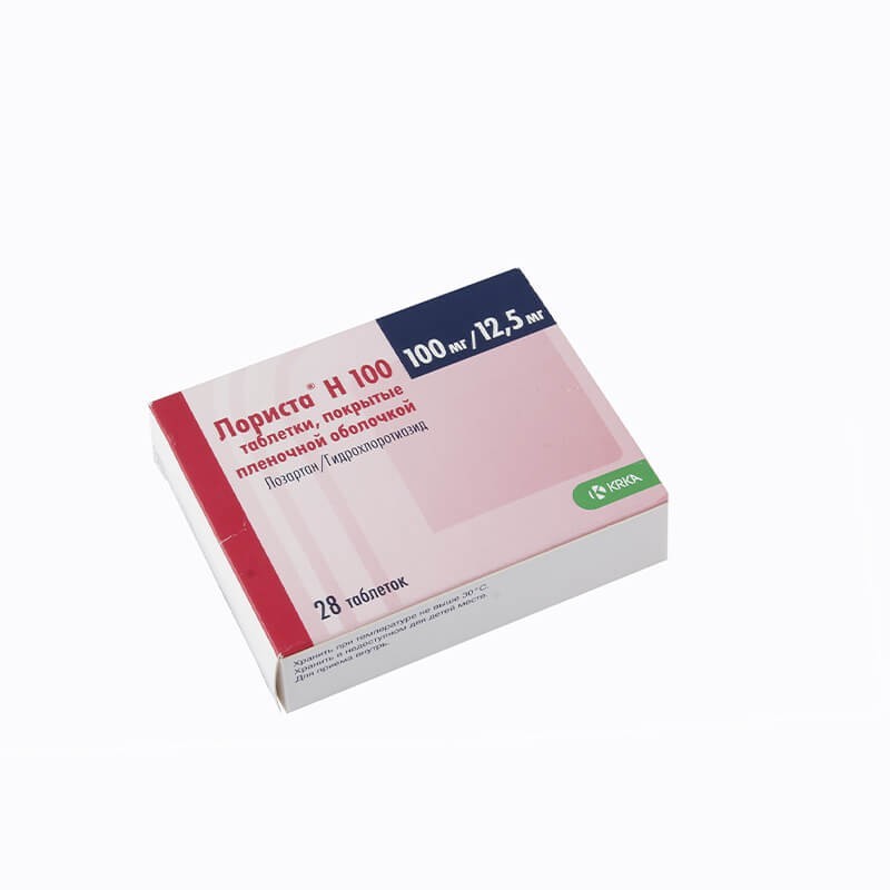 Medicines of the cardiovascular system, Pills «Lorista» 100mg/12.5mg, Սլովենիա