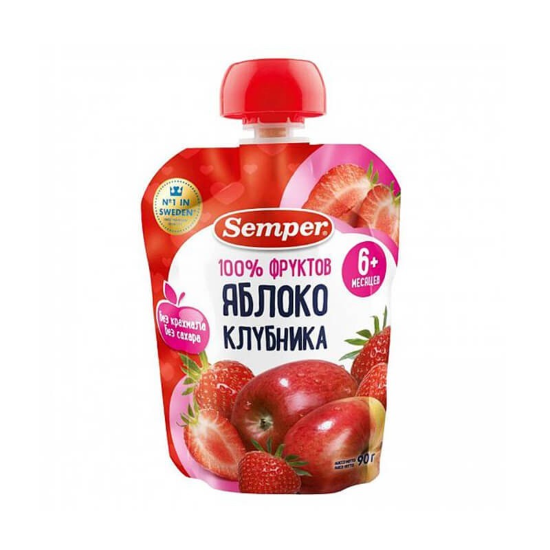 Purees, Fruit puree «Semper» 90g, Իսպանիա