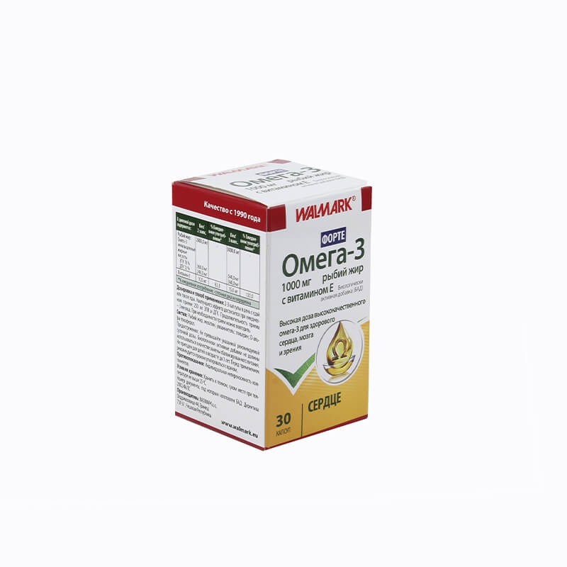 Omega-3 fatty acids, Vitamin complex «Walmark» Omega-3 1000mg, Չեխիա