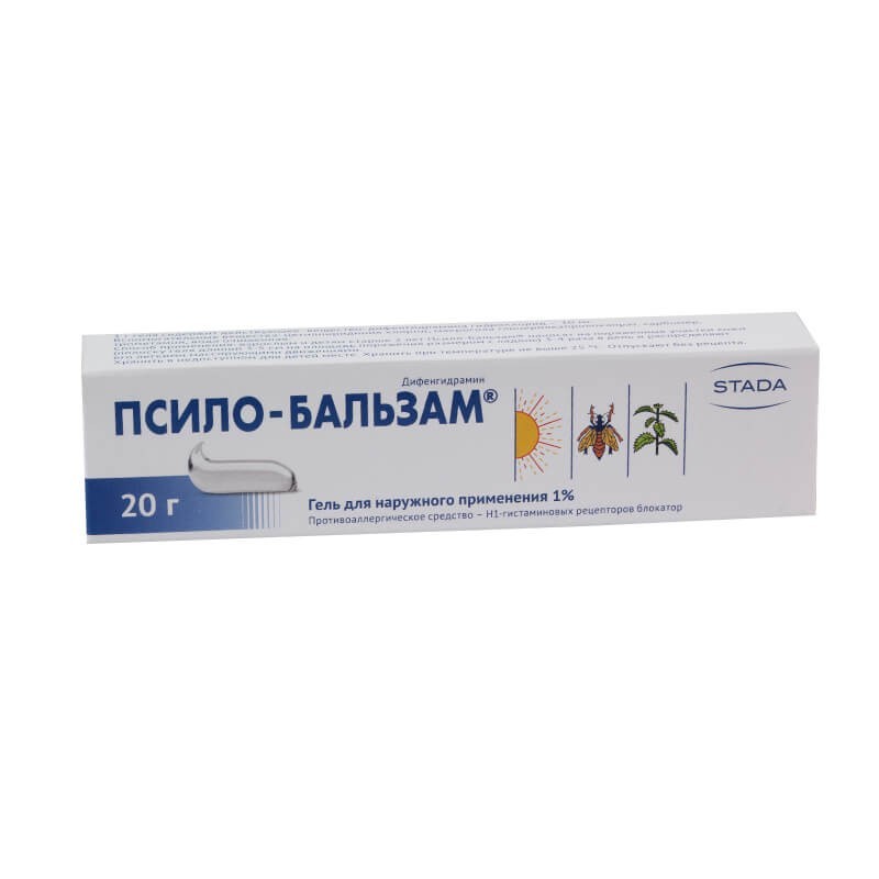 Medicines of local effect, Anti-allergic gel «Psilo-Balsam» 20g, Ռուսաստան