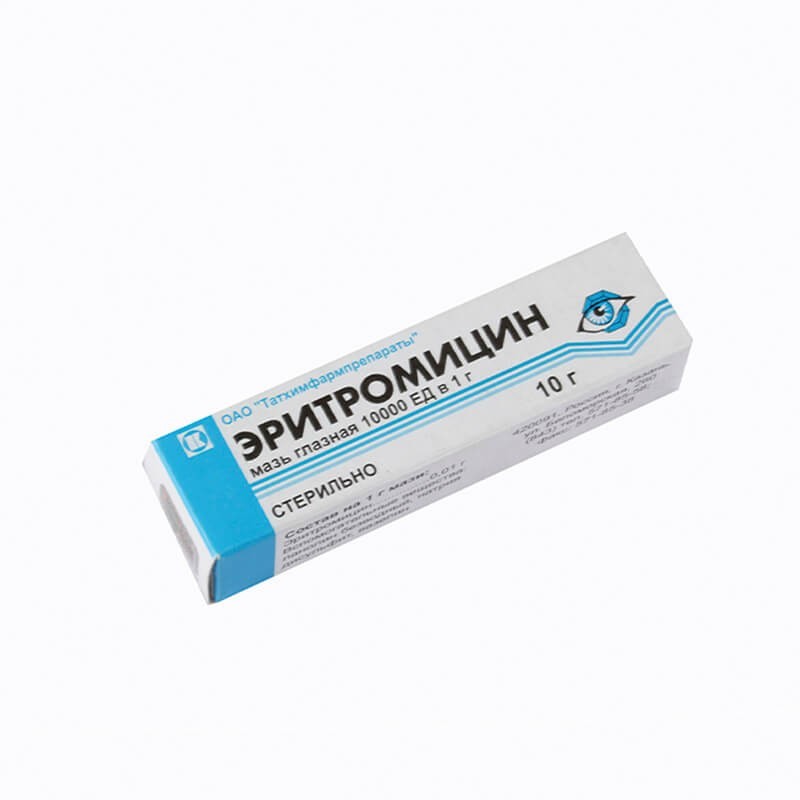 Eye drops, Ointment for eyes «Erythromycin» 10g, Ռուսաստան