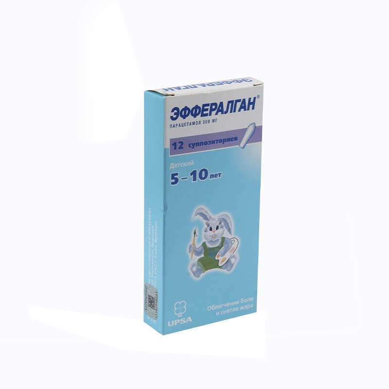 Anti-inflammatory pain relievers, Suppositories «Efferalgan» 300 mg, Ֆրանսիա