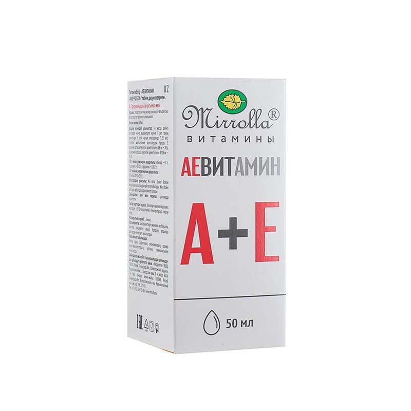 Vitamins and minerals, Vitamin A+E solution 50ml, Ռուսաստան