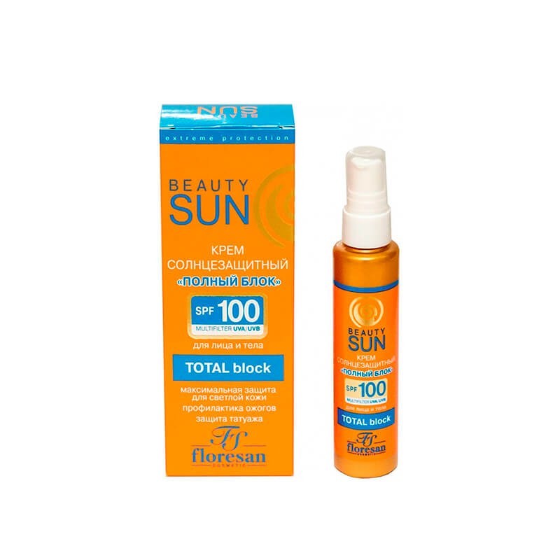 Уход за лицом и телом, Солнцезащитный крем Floresan Beauty Sun SPF 100 75 мл, Ռուսաստան