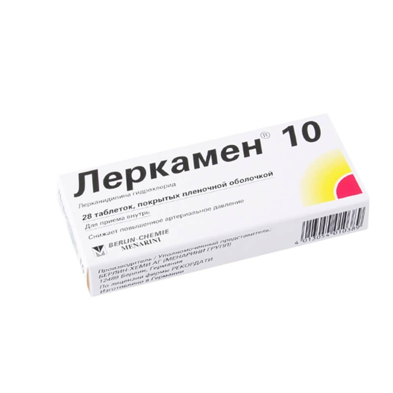 Medicines of the cardiovascular system, Tablets «Lerkamen» 10 mg, Գերմանիա