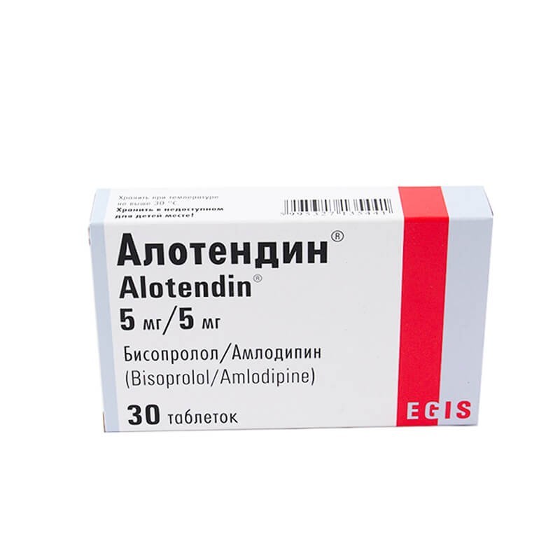 Medicines of the cardiovascular system, Pills «Alotendin» 5mg / 5mg, Վենգրիա